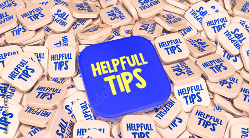 Plakat Helpful Tips, Tips Visual Concept. Social Media Background. 