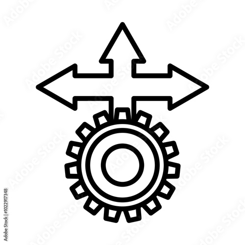 Decision Gear line icon