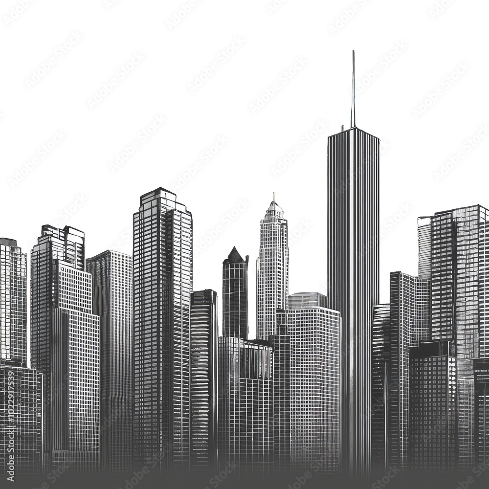 Fototapeta premium Vibrant Modern Cityscape