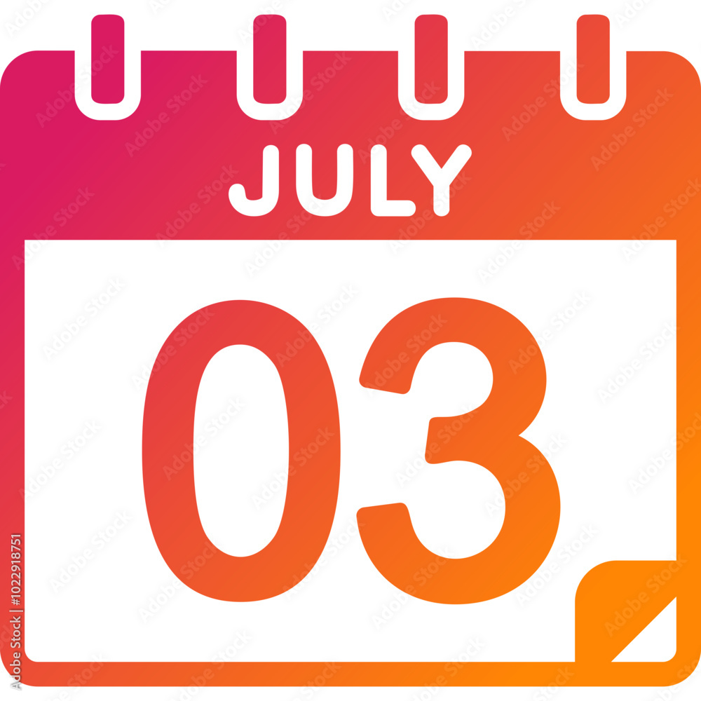 3 July Vector Icon Design 3 July Vector Icon Design