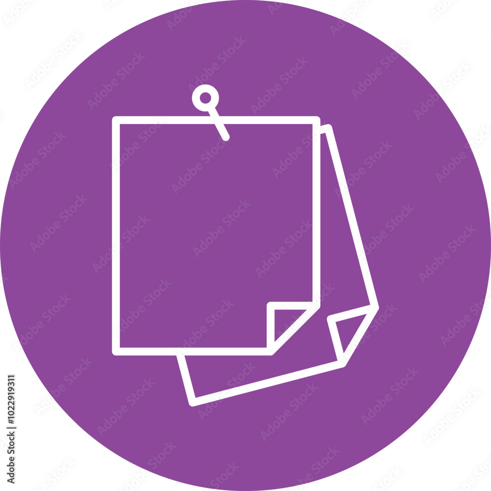 Sticky Notes line circle icon Sticky Notes line circle icon