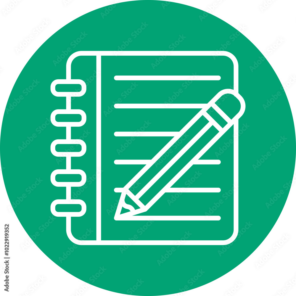 Notebook line circle icon Notebook line circle icon