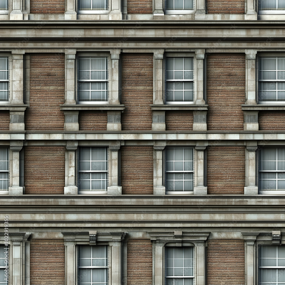 Fototapeta premium facade of an old building seamless texture