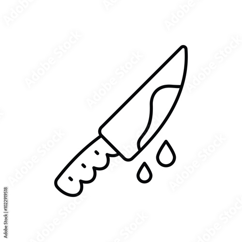 Bloody Knife vector icon