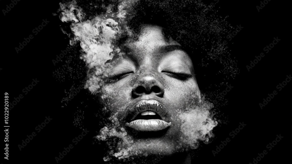 Obraz premium Ethereal Portrait Through 3D Illustration Techniques