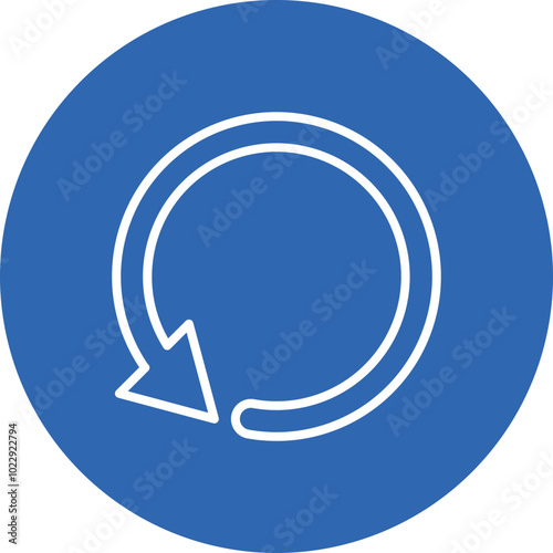 Swivel Arrow line circle icon