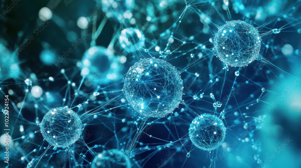 Quantum Computing's AI-Powered Blues and Green Superpositions. Generative AI concept Quantum Computing's AI-Powered Blues and Green Superpositions. Generative AI concept