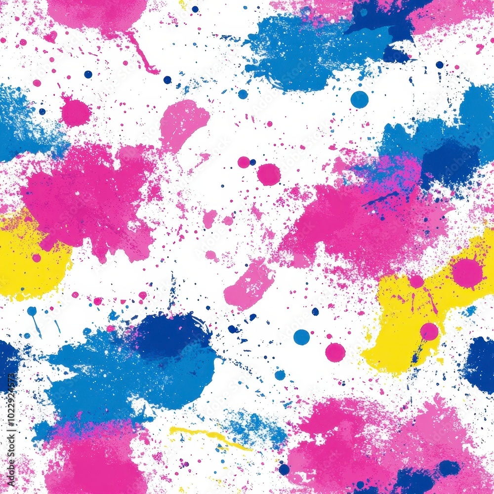 Abstract Colorful Splashes on White Background Abstract Colorful Splashes on White Background