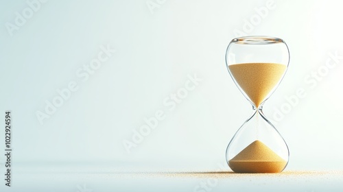 A visual representation of the word 'hour' Hourglass, passing time