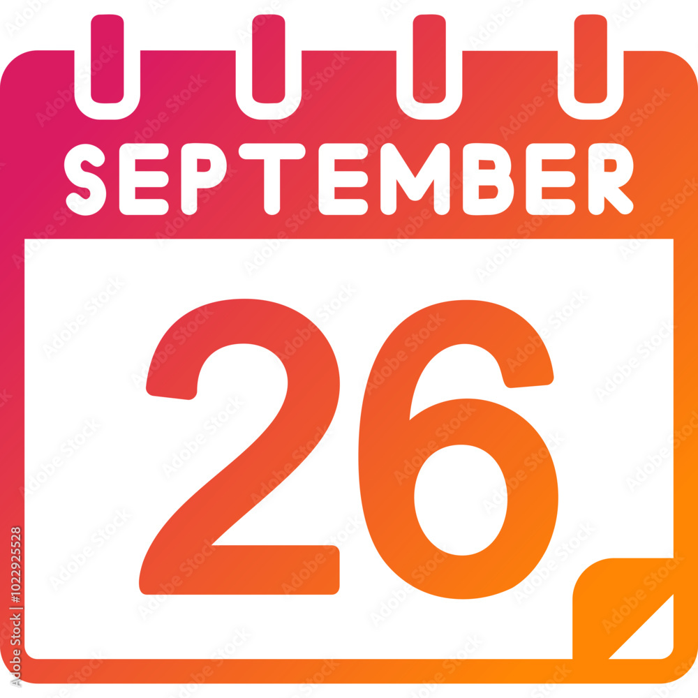 26 September Vector Icon Design 26 September Vector Icon Design