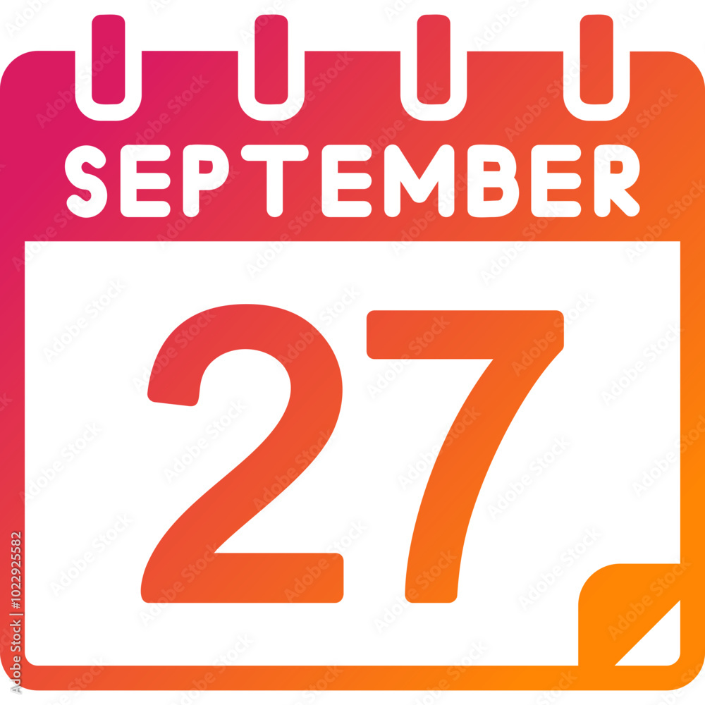 27 September Vector Icon Design 27 September Vector Icon Design