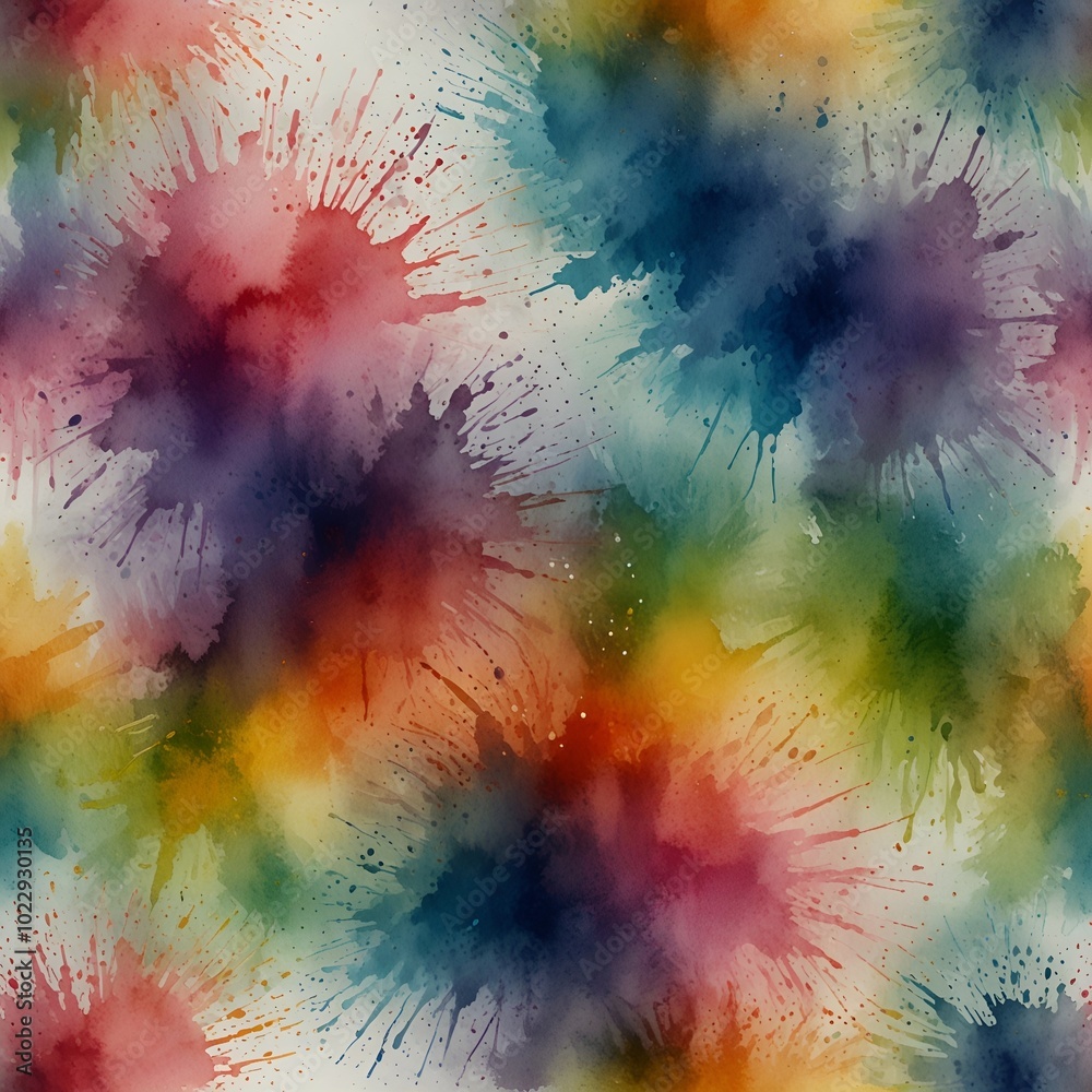 Fototapeta premium Blurred watercolor splashes fading outward.