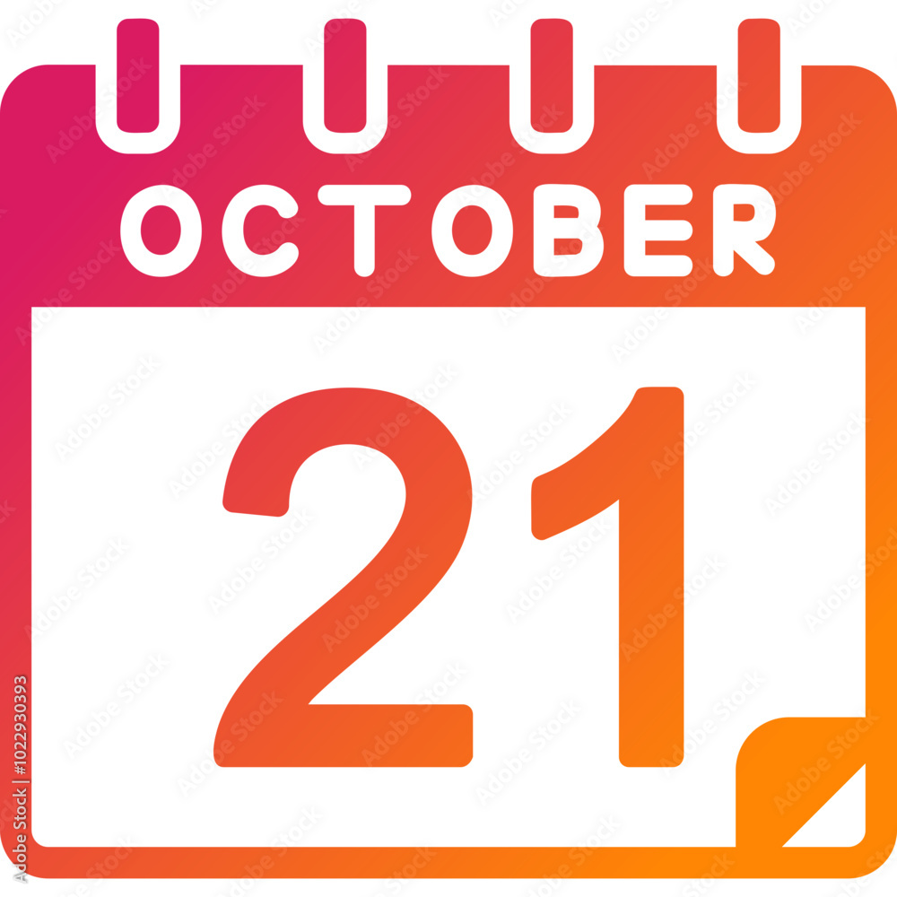 21 October Vector Icon Design 21 October Vector Icon Design