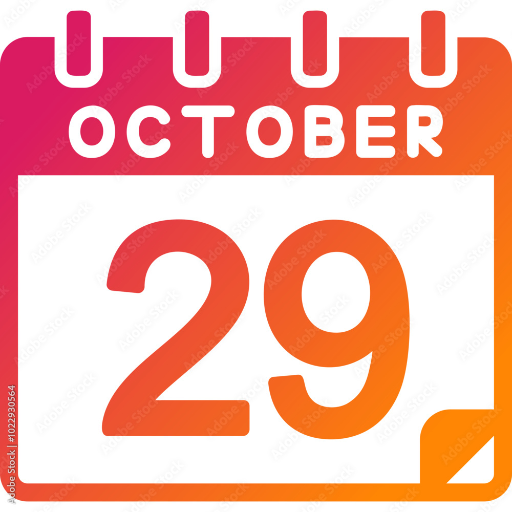 29 October Vector Icon Design 29 October Vector Icon Design