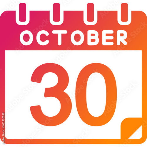 30 October Vector Icon Design