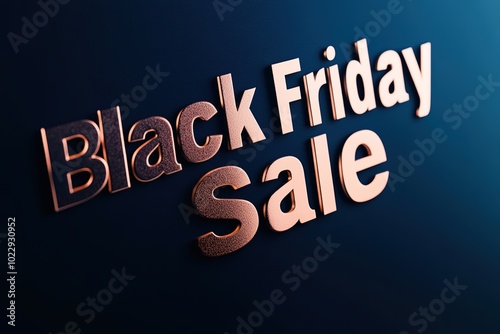 Elegant metallic text for Black Friday shopping photo