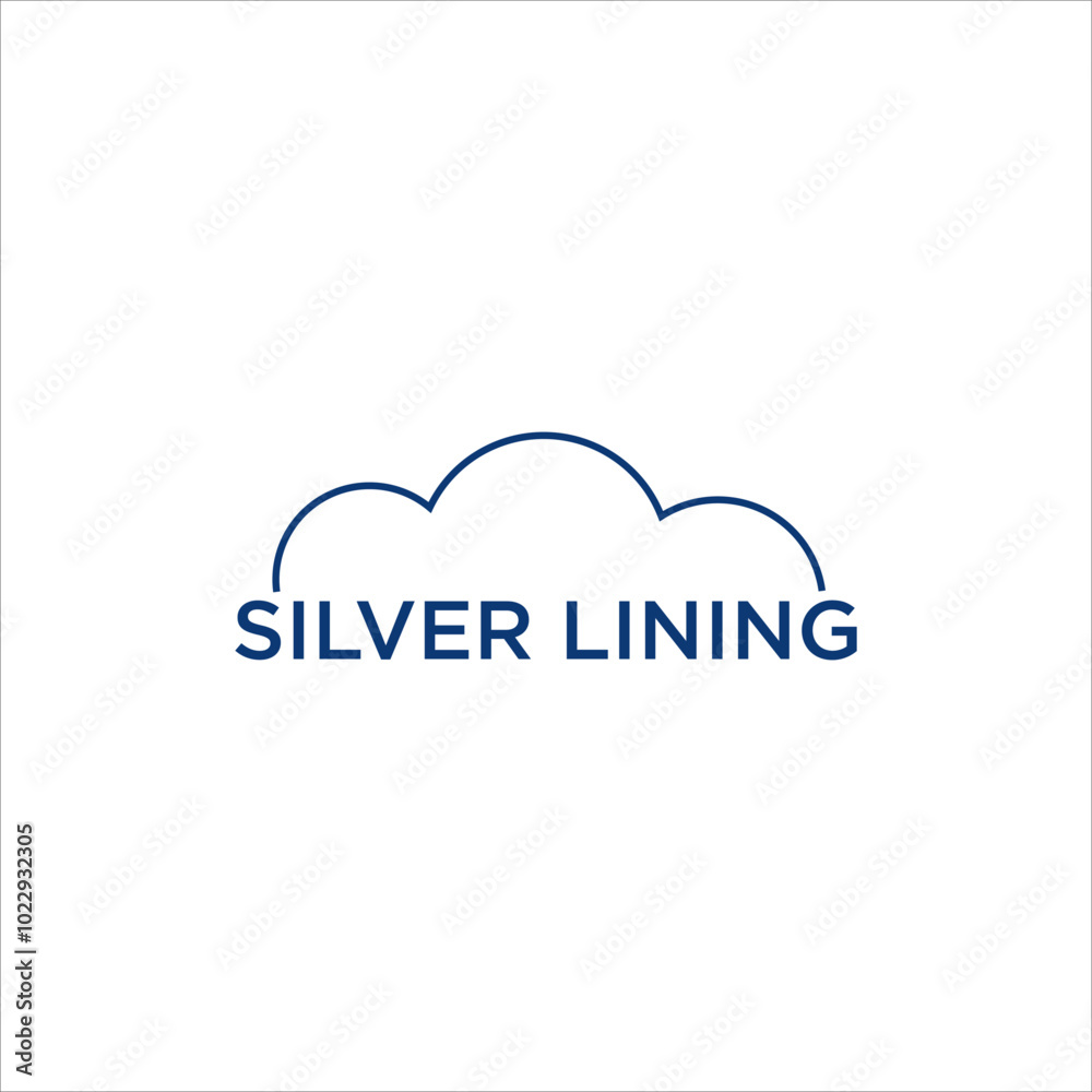 silver lining logo cloud technology vector template silver lining logo cloud technology vector template