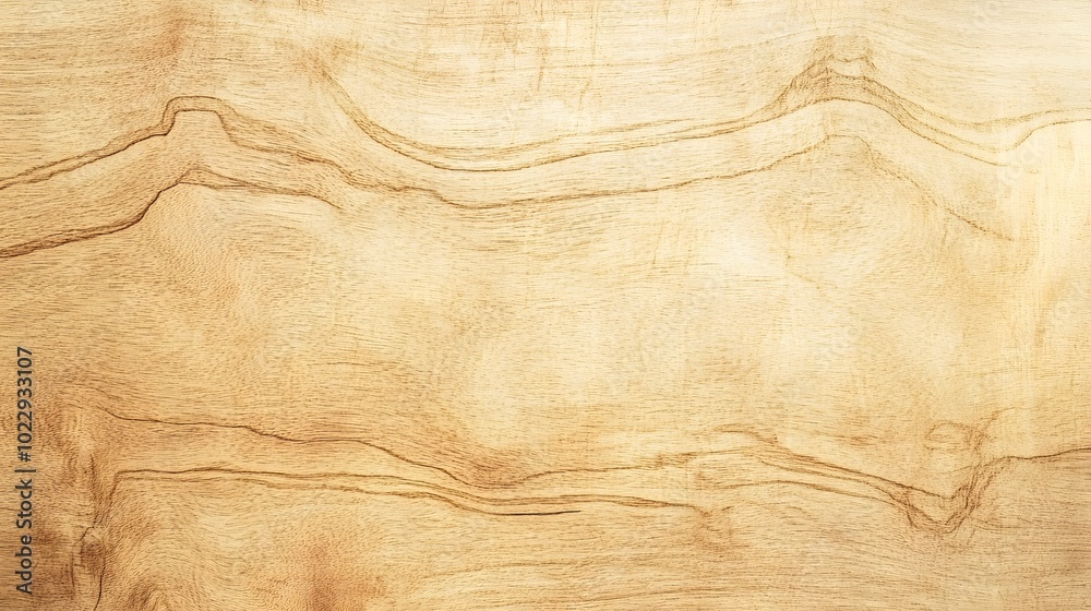 Fototapeta premium The surface of the light wood grain background is clean and simple, with clear lines and textures that highlight details