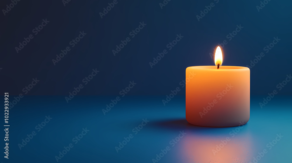 A serene candlelight illuminating a cozy night