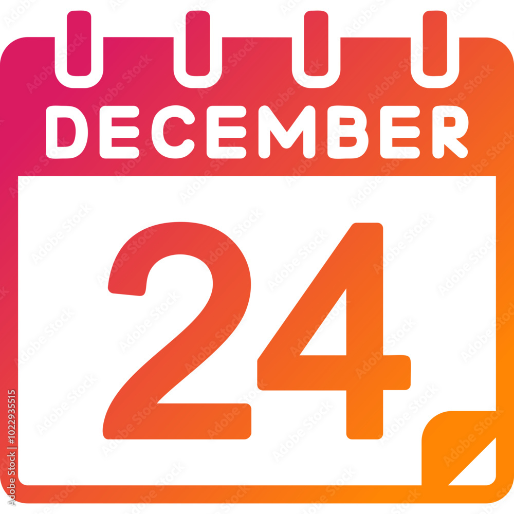 24 December Vector Icon Design 24 December Vector Icon Design