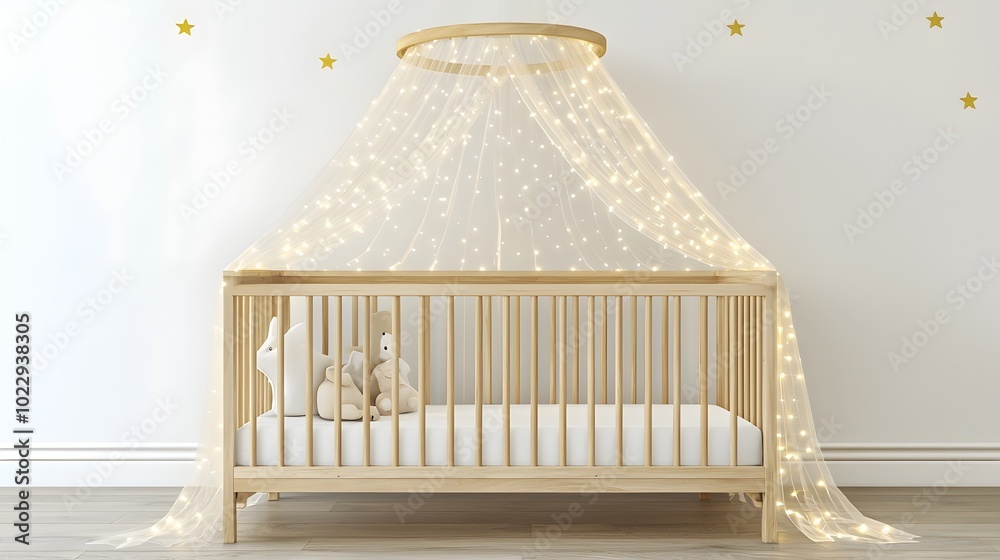 Cozy and Inviting Nursery Interior with Soft Christmas Decor Twinkling Lights and Festive Toys in a 3D Cozy and Inviting Nursery Interior with Soft Christmas Decor Twinkling Lights and Festive Toys in a 3D