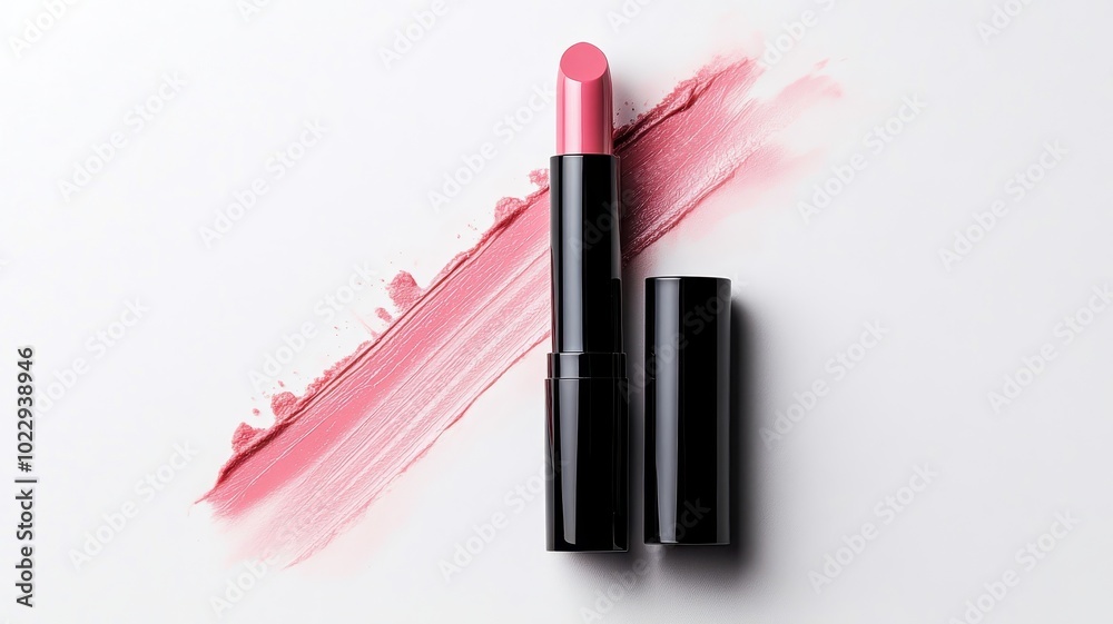 Pink lip gloss tint with color shading pallete smudge gel,Liquid lipsticks with smudge stroke paint,makeup cosmetic lips, product mockup for beauty fashion business,sale,swatch color,template.
