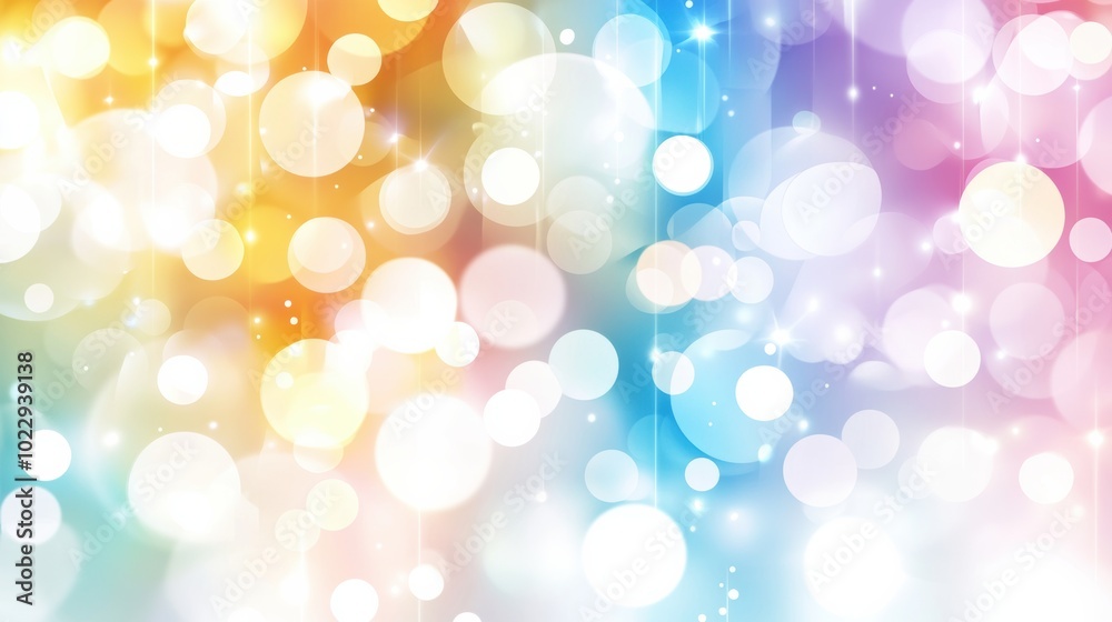 Colorful abstract background with soft, glowing bokeh lights in vibrant hues of yellow, blue, and pink perfect for artistic designs. Colorful abstract background with soft, glowing bokeh lights in vibrant hues of yellow, blue, and pink perfect for artistic designs.