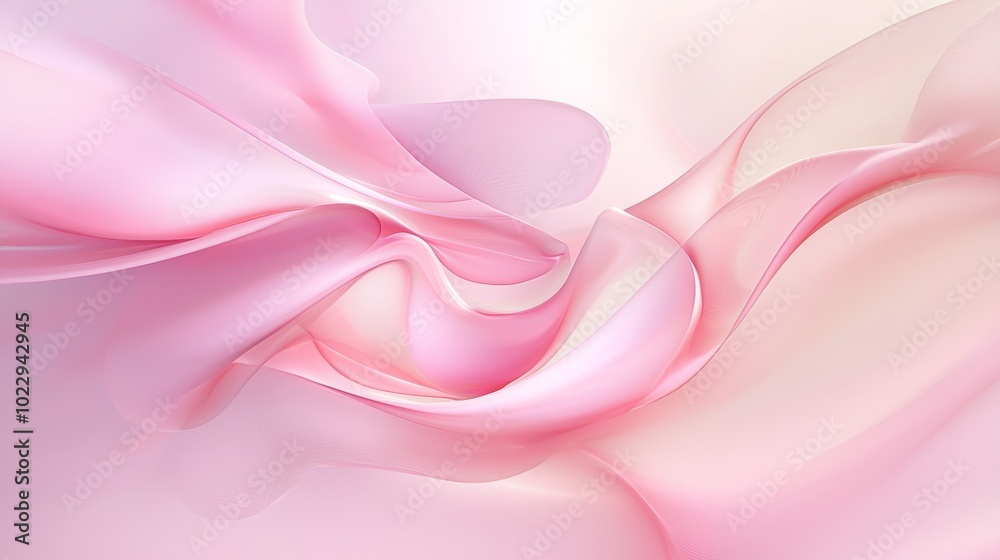 Obraz premium Abstract pink wave is flowing on pink background. This illustration is suitable for background, wallpaper, or design element