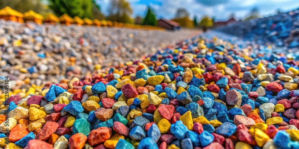 Obraz premium Natural Gravilla Texture for Landscaping and Construction, Perfect for Pathways and Driveways