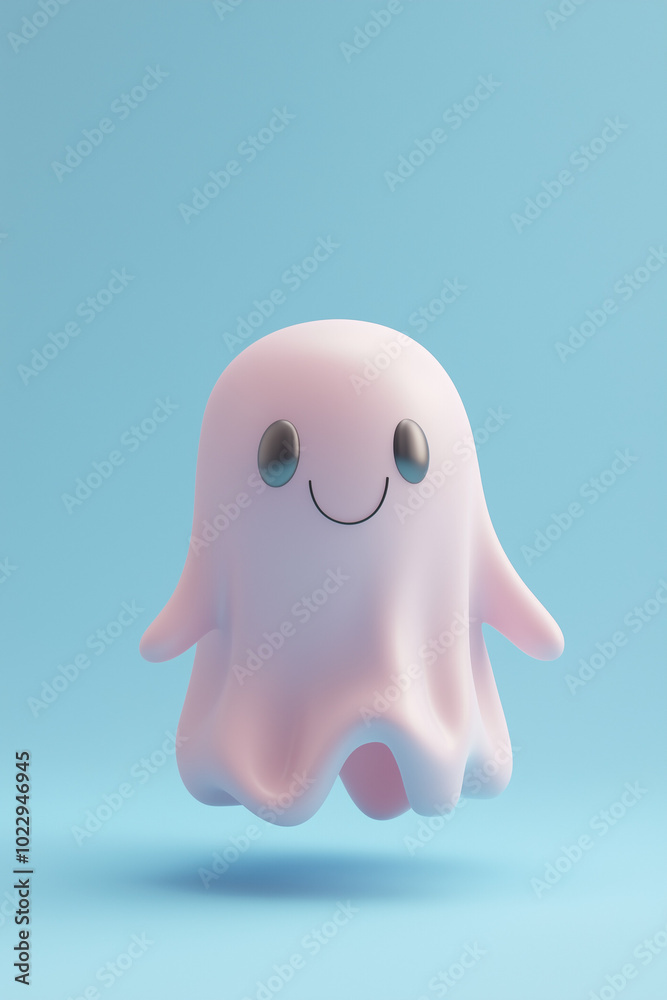 Pink Halloween ghost made out of paint. Minimal holiday fun spooky concept. Autumn season background. Pink Halloween ghost made out of paint. Minimal holiday fun spooky concept. Autumn season background.