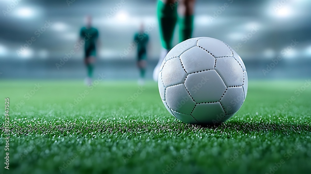 Fototapeta premium Professional soccer team practicing in a state-of-the-art facility