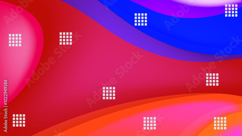 Red blue and purple abstract wavy curves background nice for wallpaper banner or card