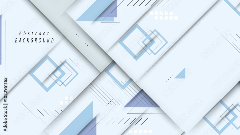 Modern Abstract Background with Geometric Shapes and Soft Blue Colors Modern Abstract Background with Geometric Shapes and Soft Blue Colors