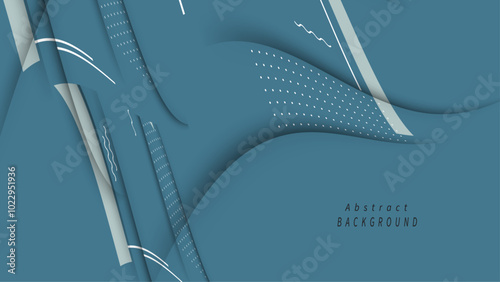 Abstract Geometric Background in Soothing Blue Tones