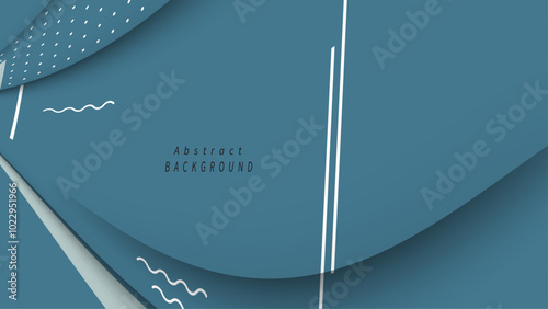 Abstract Geometric Background in Soothing Blue Tones