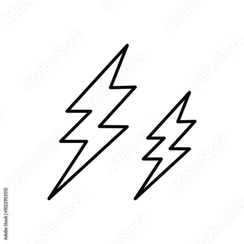 Thunder vector icon