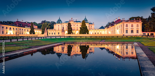 Фотография Panoramic morning view of Branicki Palace, Podlaskie Voivodeship