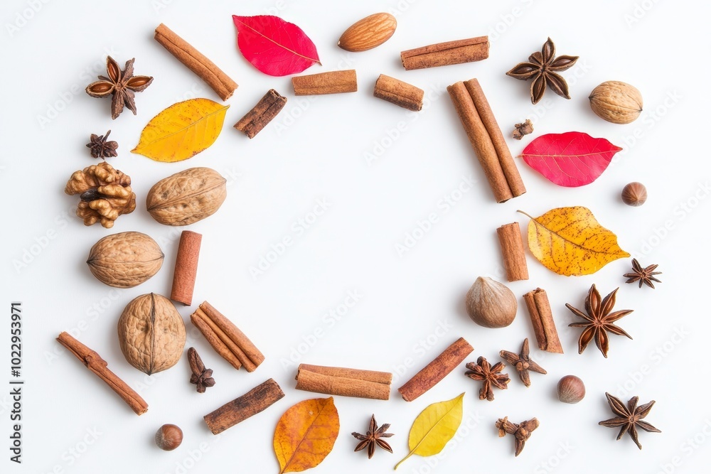 This is a creative composition made of dried autumn leaves, berries, and flowers against a white background. This is a Thanksgiving day concept. A flat lay, top view, and copy space are included. This is a creative composition made of dried autumn leaves, berries, and flowers against a white background. This is a Thanksgiving day concept. A flat lay, top view, and copy space are included.
