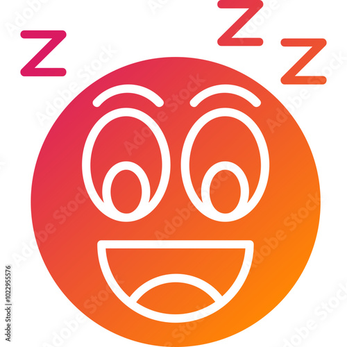 Asleep Vector Icon Design