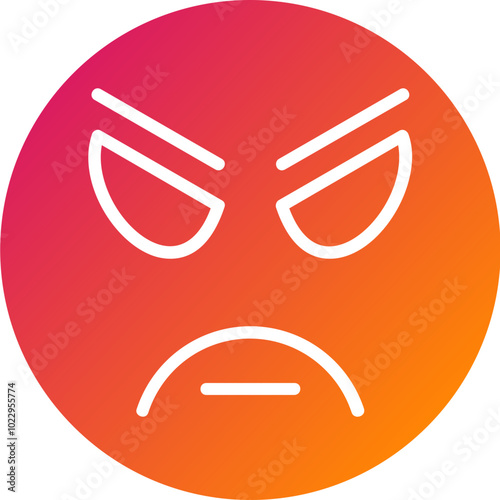 Angry Vector Icon Design