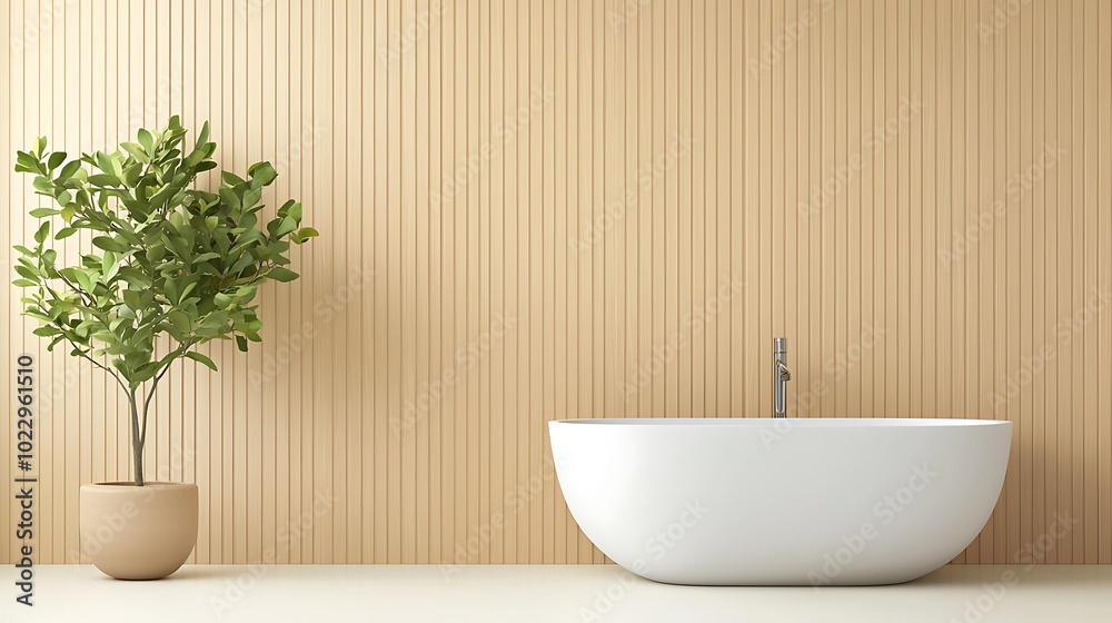 Restroom in a minimalist coffee shop with clean lines and neutral tones Restroom in a minimalist coffee shop with clean lines and neutral tones
