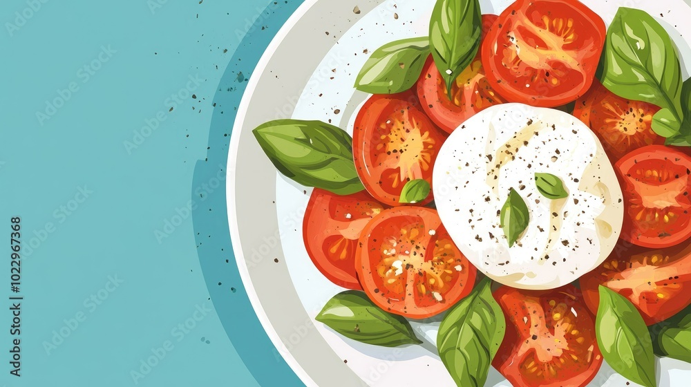 Caprese Burrata Cheese Salad With Tomatoes Bright And Colorful Plate On Table Beautiful Italian Dish For Lunch Or Dinner Healthy Vegan Cuisine Caprese Burrata Cheese Salad With Tomatoes Bright And Colorful Plate On Table Beautiful Italian Dish For Lunch Or Dinner Healthy Vegan Cuisine