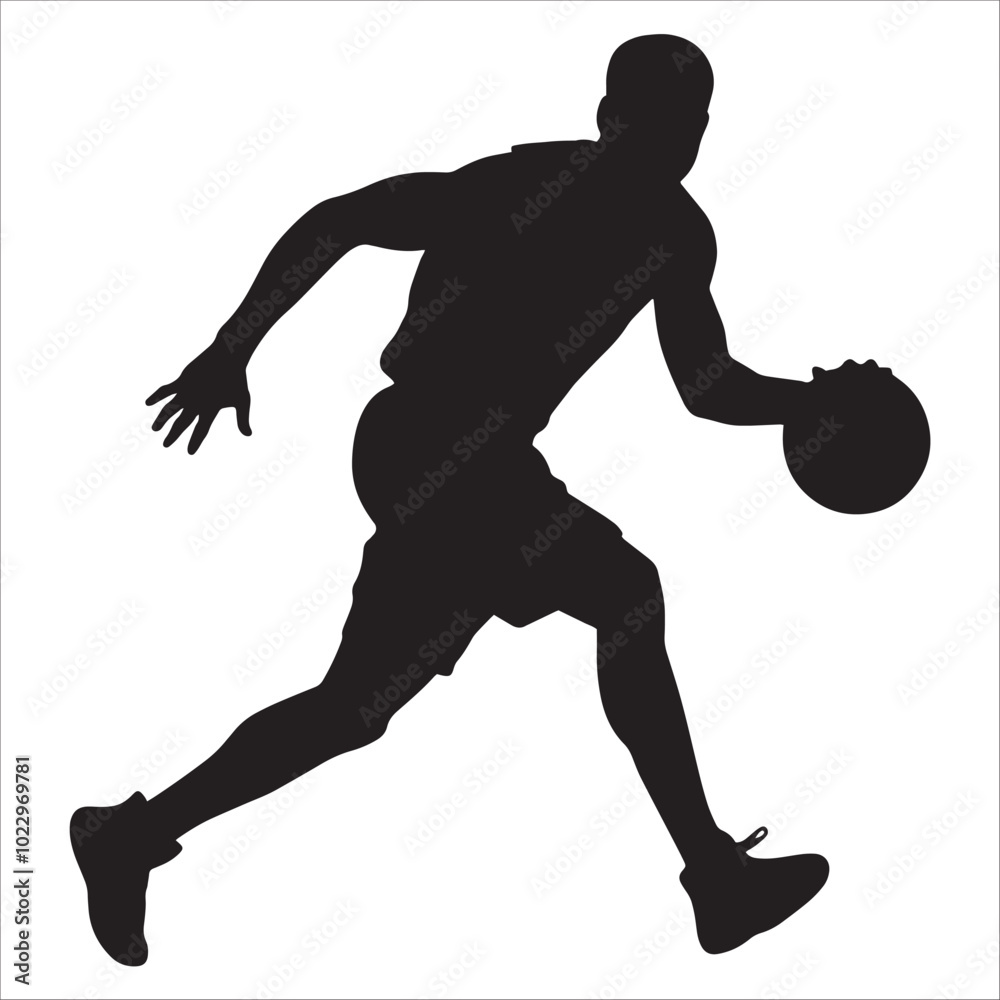 Obraz premium Basketball Player Silhouette