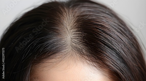 A detailed account of a patient's hair thinning treatment, featuring before-and-after images that show the gradual transformation and restoration of hair thickness