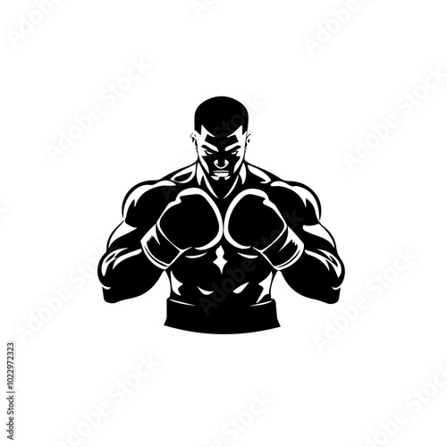 Illustration of a sportsman engaged in boxing. Sportsman boxer. Boxing.