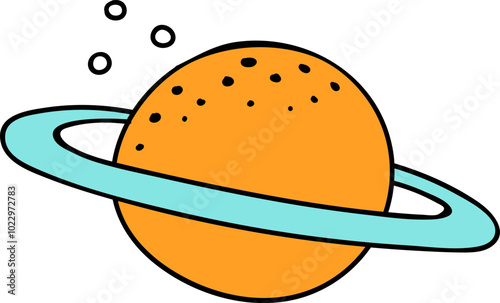 Saturn planet cartoon