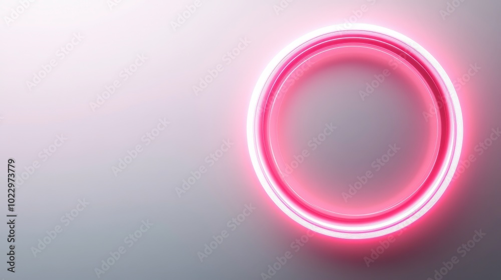 Obraz premium A pink circle with a white background