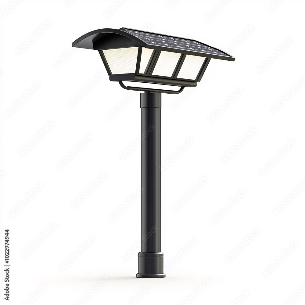 Solar garden light on a white background Solar garden light on a white background
