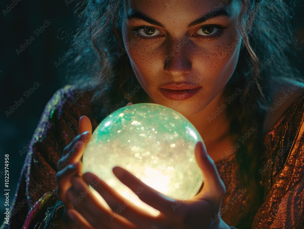 Naklejka premium Fantasy: Wise Wizard Gaze