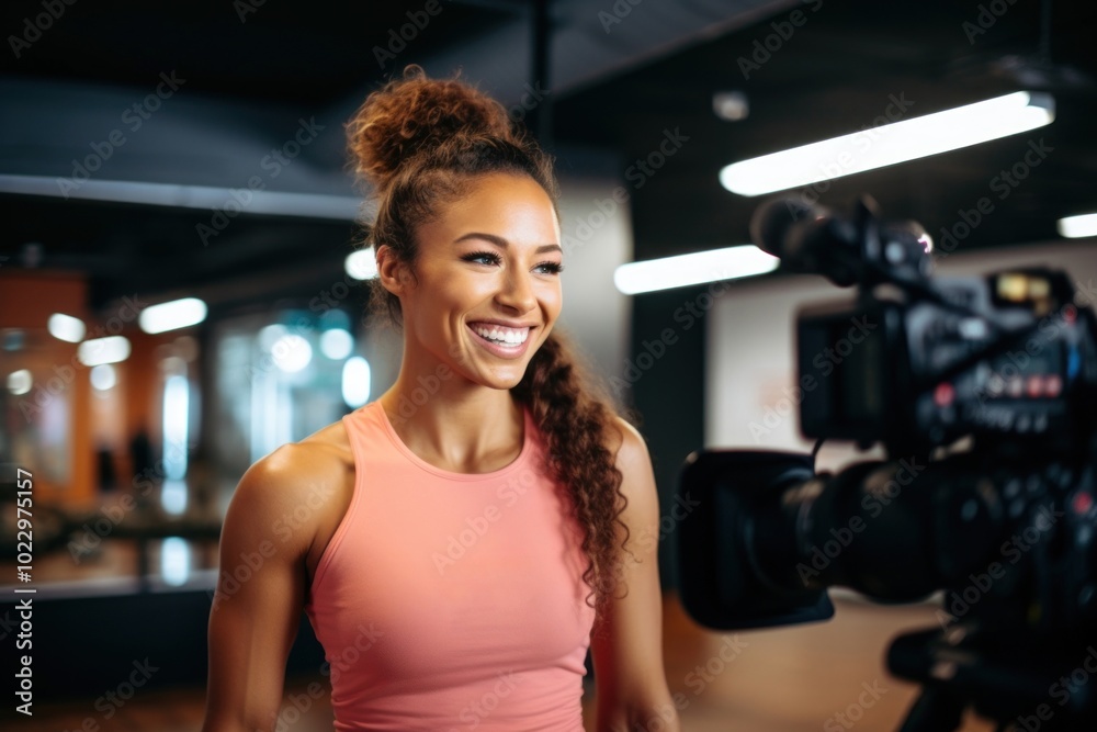 Workout vlog smile adult photo. Workout vlog smile adult photo.